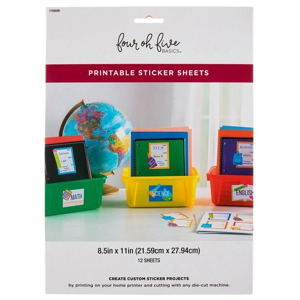 Printable Sticker Sheets - 8.5" x 11"