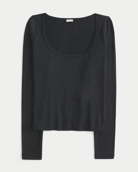 Soft Seamless Fabric Scoop Top