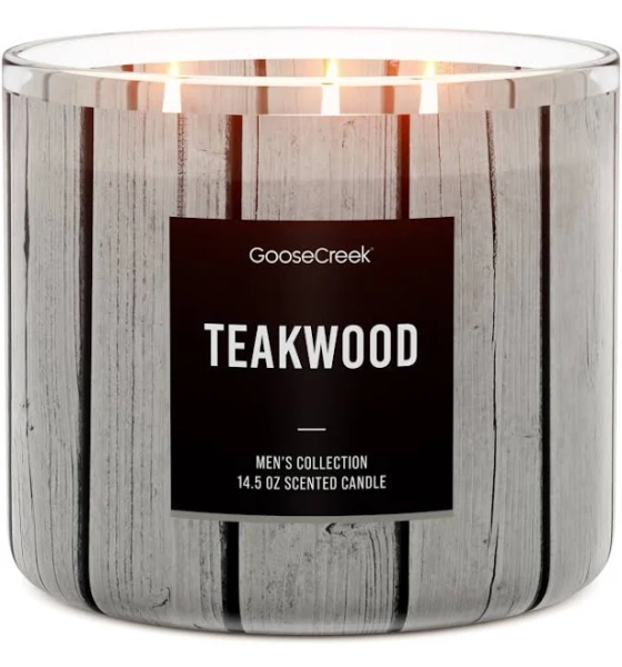 Goose Creek Teakwood Large 3-Wick Scented Candle