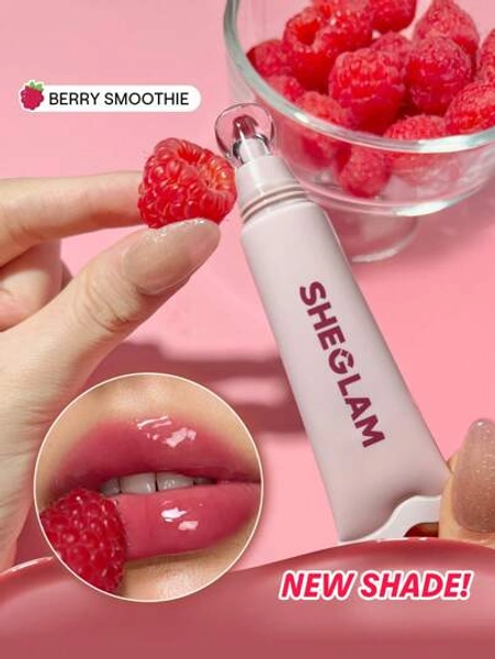 SHEGLAM Crystal Glaze Moisturizing Lip Care-Berry Smoothie Brand Beauty Makeup Cosmetic For Women Girls Perfect For Fall Winter Ideal For Y2K Fancy Fashion Suitable For Birthday Present Halloween Party Ready Best Color