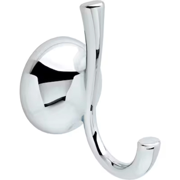 Delta Foundations Polished Chrome Double Wall Mount Towel Hook FNDS35-PC at Lowes.com