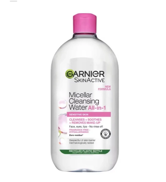 Garnier Micellar Water, Gentle Face Cleanser & Makeup Remover for Sensitive Skin, 700ml