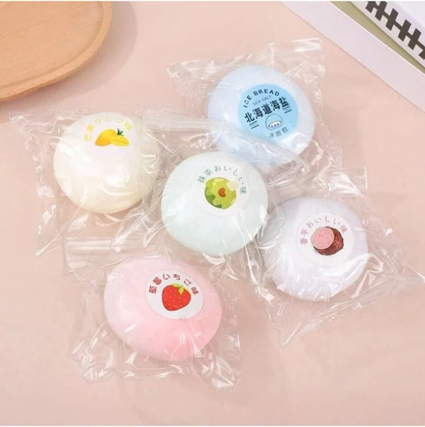 Random Color Squeeze Changing Soft Ice Cream Mochi Squishy Toy,Taro
