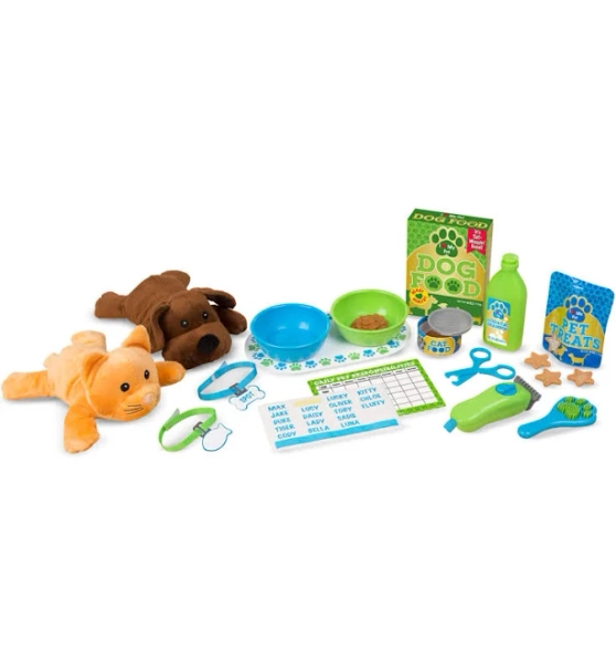 Melissa & Doug Feeding & Grooming Pet Care Play Set