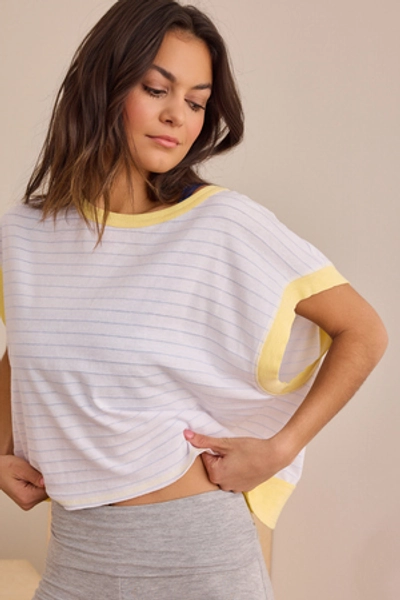 
        Sunny Day Open-Back Tee in Blue & Yellow | AS Revival
    