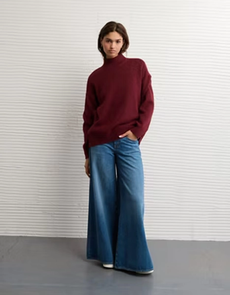 AE Oversized Mock Neck Sweater