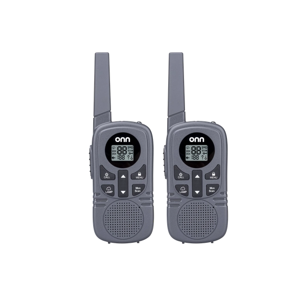 onn Walkie Talkies 16 mile Range With Two Way Radios, LED Light, 121 Privacy Channels, 2 Count - Walmart.com