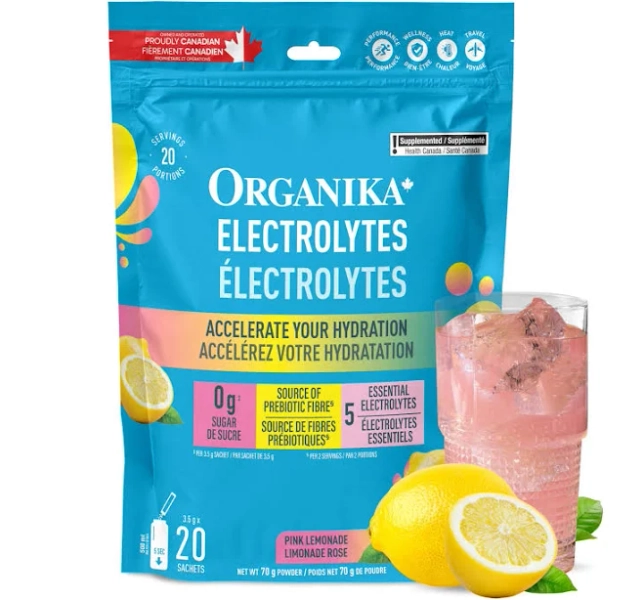 Organika Electrolytes Pink Lemonade Sachets