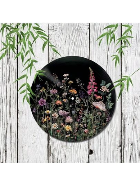 1/6 Piece Vintage Record Metal Painting (7.8x7.8 Inch) Suitable For Autumn Outdoor Yard Vinyl Record, Home Office, Room, Dorm Wall Decor Gift For Boyfriend