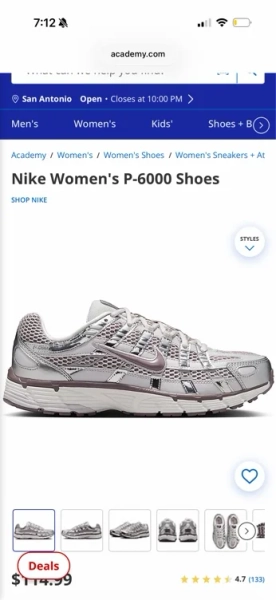 Nike Women's P-6000 Shoes purple/grey