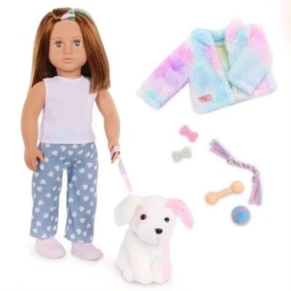 Our Generation Skylar & Bow Matching Doll & Pet