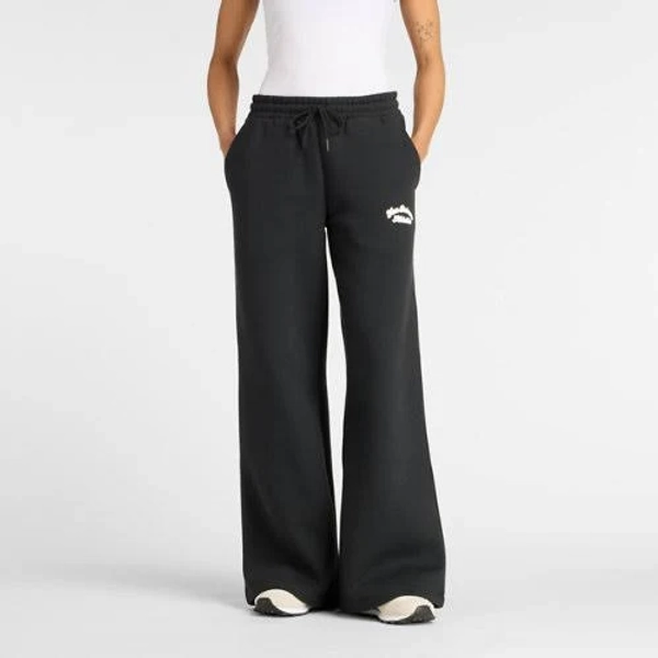 New Balance Women's Linear Heritage Fleece Wide Leg Pants