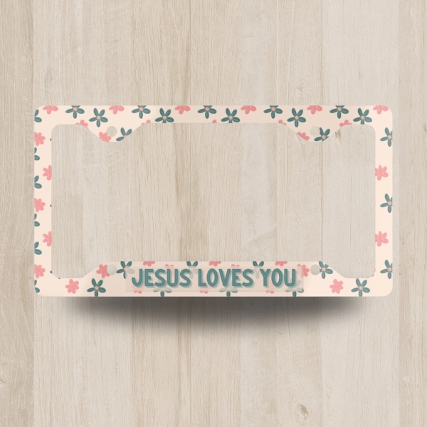 Jesus Loves You, Christian License Plate Frame, Car Accessories, Car License Plate Frame, Religious Gift, Religious Car Tag Frame's Wishlist | Listful