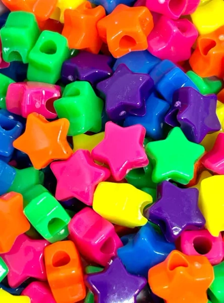 Neon Star Pony Kandi Beads