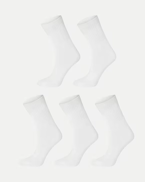 5 Pack Quarter Crew Socks Size 5-8