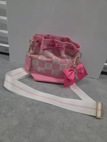 Sailor Moon Pink Checkered Bucket Crossbody Bag - Exclusive - New!