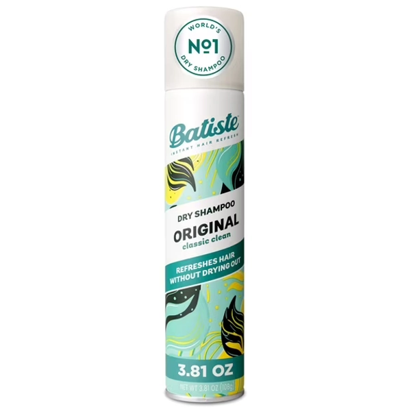 Batiste Original Dry Shampoo, Absorbs Oil & Grease, Classic Clean Scent, 3.81 oz