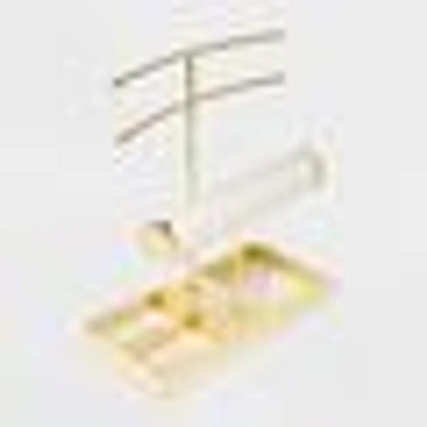 Necklace and Bracelet Standing Organizer Jewelry Box - A New Day™ Gold/Cream: Metal Storage for 18+ Years, 12.34" Height