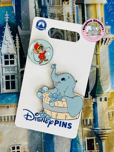 2025 Disney Parks Dumbo &amp; Timothy Mouse Bubble OE 2 Pin Set