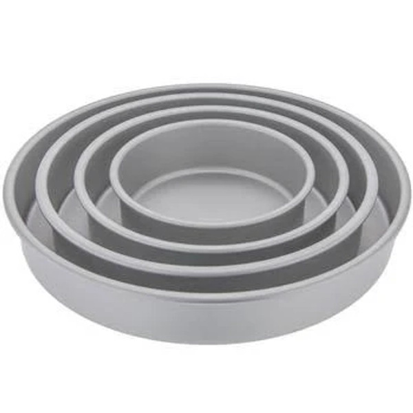 Four-Tiered Round Aluminum Pan Set