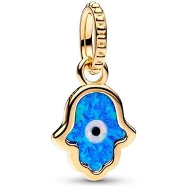 Pandora Opalescent Blue Hamsa Hand Dangle Charm