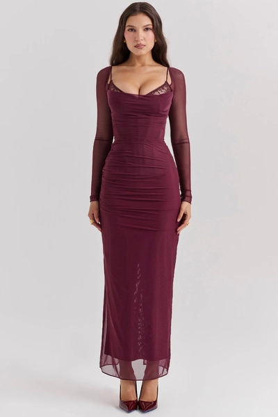 Katarina Wine Maxi Dress - SALE