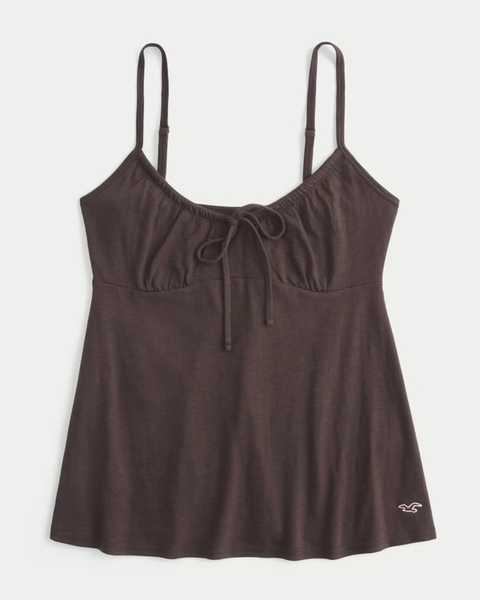 Tie Front Babydoll Tank