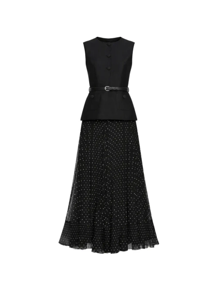 Self-Portrait buttoned waist-belt dress | 12