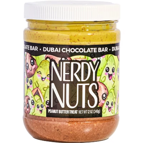 Nerdy Nuts Dubai Chocolate Bar Peanut Butter Treat - 12oz: Creamy Texture