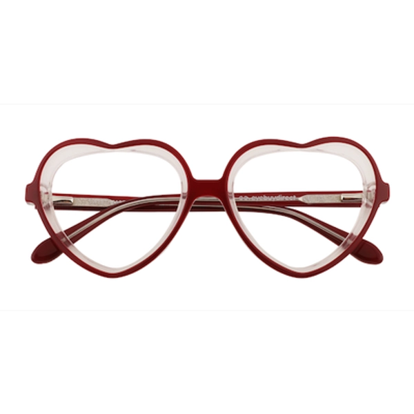 Female s heart Red Acetate Prescription eyeglasses - Eyebuydirect s Sweetheart
