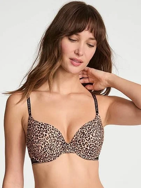 Women's The T-shirt Perfect Shape Cotton Logo Push-Up Bra