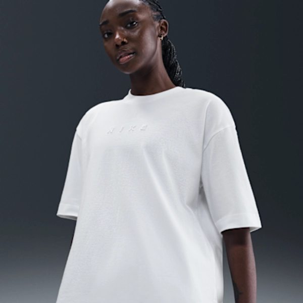Nike Sportswear extragroßes Kurzarm-T-Shirt (Damen) - Weiß - Size XS