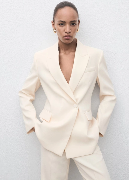 Blazer de fato assertoado - Mulher | MANGO Portugal