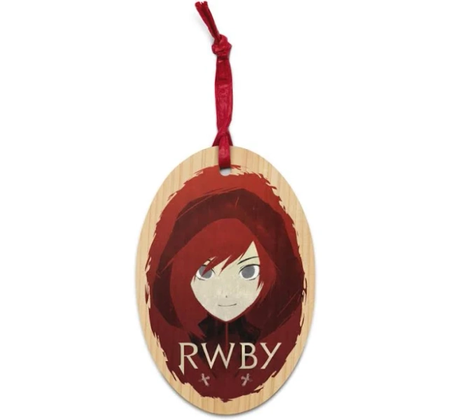 RWBY Ruby Rose Wooden Holiday Ornament