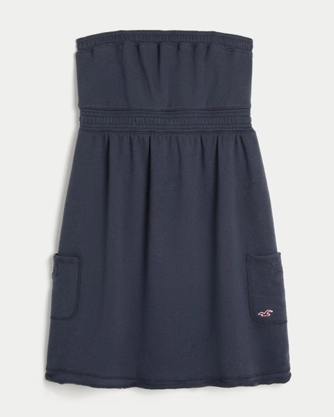 Strapless Terry Mini Dress