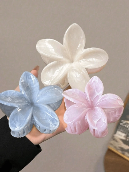3/2/1pc Large Acrylic Ombre Flower Hair Claw Clips, Simple & Elegant Design, Suitable For Updo, Casual Or Travel Wear, Flower Claw, Hair Accessories For Women, Hair Tools, Beauty Accessories, Curly Hair Accessories For Women, Fall, Travel, Hair Tools, Accessories Women, Hair Stuff, Fall, Hair Accessories Women, Hair Tools, Hair Stuff, Stuff, Beauty Accessories, Gifts, Travel, Gifts For Women, Hair Stuff, Stocking Stuffers
