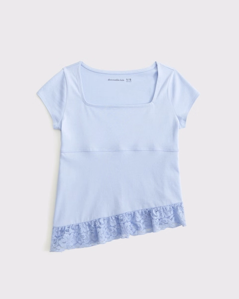 lace-trim babydoll tee
