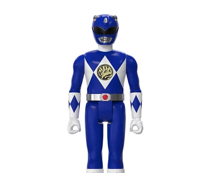 Mighty Morphin Power Rangers ReAction Figures Blue Ranger Triangle Box