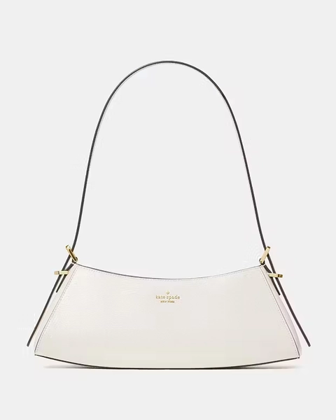 Meringue Frankie Textured Patent Leather Small East West Shoulder
