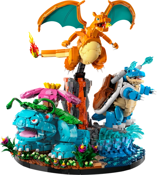 Venusaur, Charizard and Blastoise