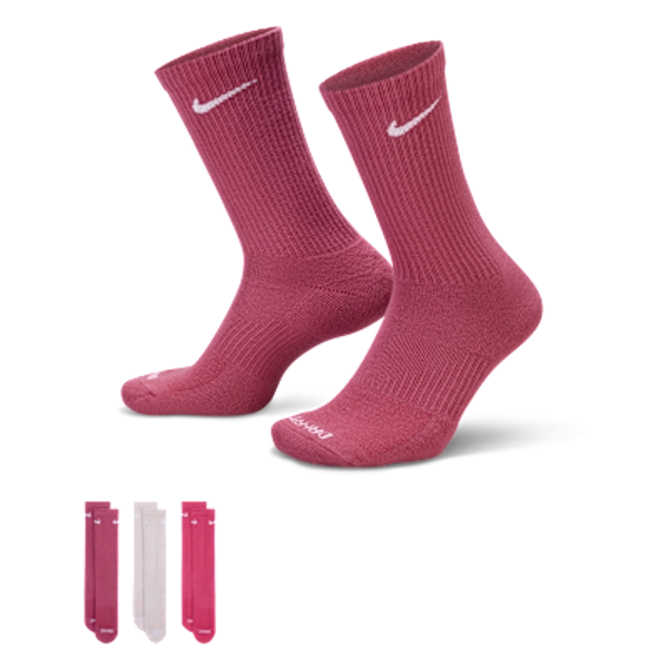 Κάλτσες προπόνησης μεσαίου ύψους Nike Everyday Plus Cushioned (τρία ζευγάρια)