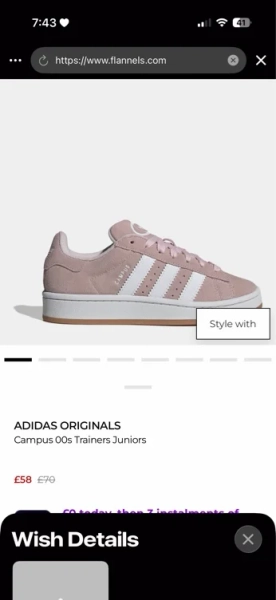 ADIDAS ORIGINALS Campus 00s Trainers Juniors