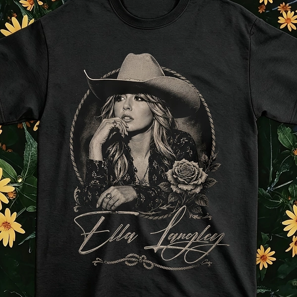 Men's & Women's Langley Inspired Dandelion Tour 2026 Country Vocalist Graphic Unisex 100% Cotton T-Shirt, Soft, All Season Casual Streetwear Essential, All-Match All Season Style, Affordable Daily Wear & Perfect Gift for Fans And Friends - 220g