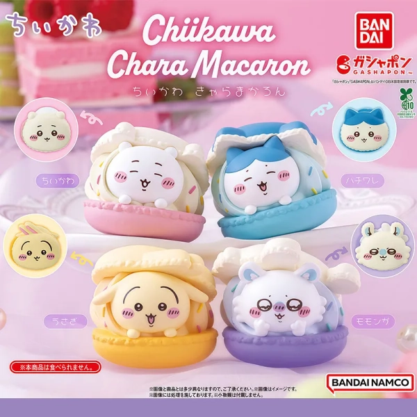 Chiikawa Chara Macaron Gashapon Toys Cute Anime Characters PVC Model Toys Hachiware Usagi Momonga Kawaii Collectible Desk Decor - AliExpress 26