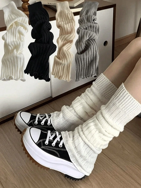 2 Pairs/1 Pair Y2K Style Women Leg Warmers, Japanese Lolita Knitted Leg Warmers Arm Sleeves, Suitable For Spring, Summer, Autumn And Winter