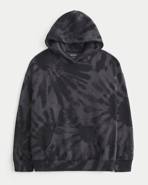 Oversized Tie-Dye Print Hoodie