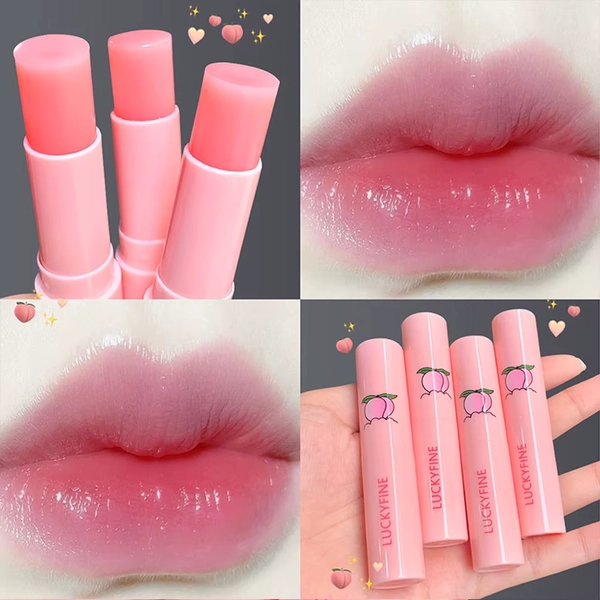 1PC Natural Peach Lip Balm Long-lasting Moisturizing Lipstick Temperature Change Color Lipstick Anti-drying Hydration Lip Care - AliExpress 66
