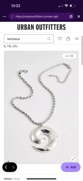 Silence + Noise Swirl Pendant Necklace