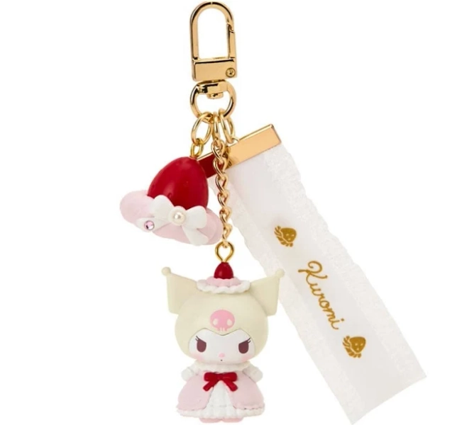Kuromi Strawberry Whipped Cake Keychain