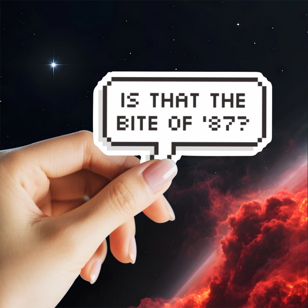 1pc/4pcs Bite of 87 Markiplier Sticker.-Waterproof Vinyl Creative Stickers, Scratch-resistant, Fun Stickers for Laptops, Cool Motorcycles, Bags, Guitars, Scooters, Car Stickers, Bumper Stickers, Douyin Vira